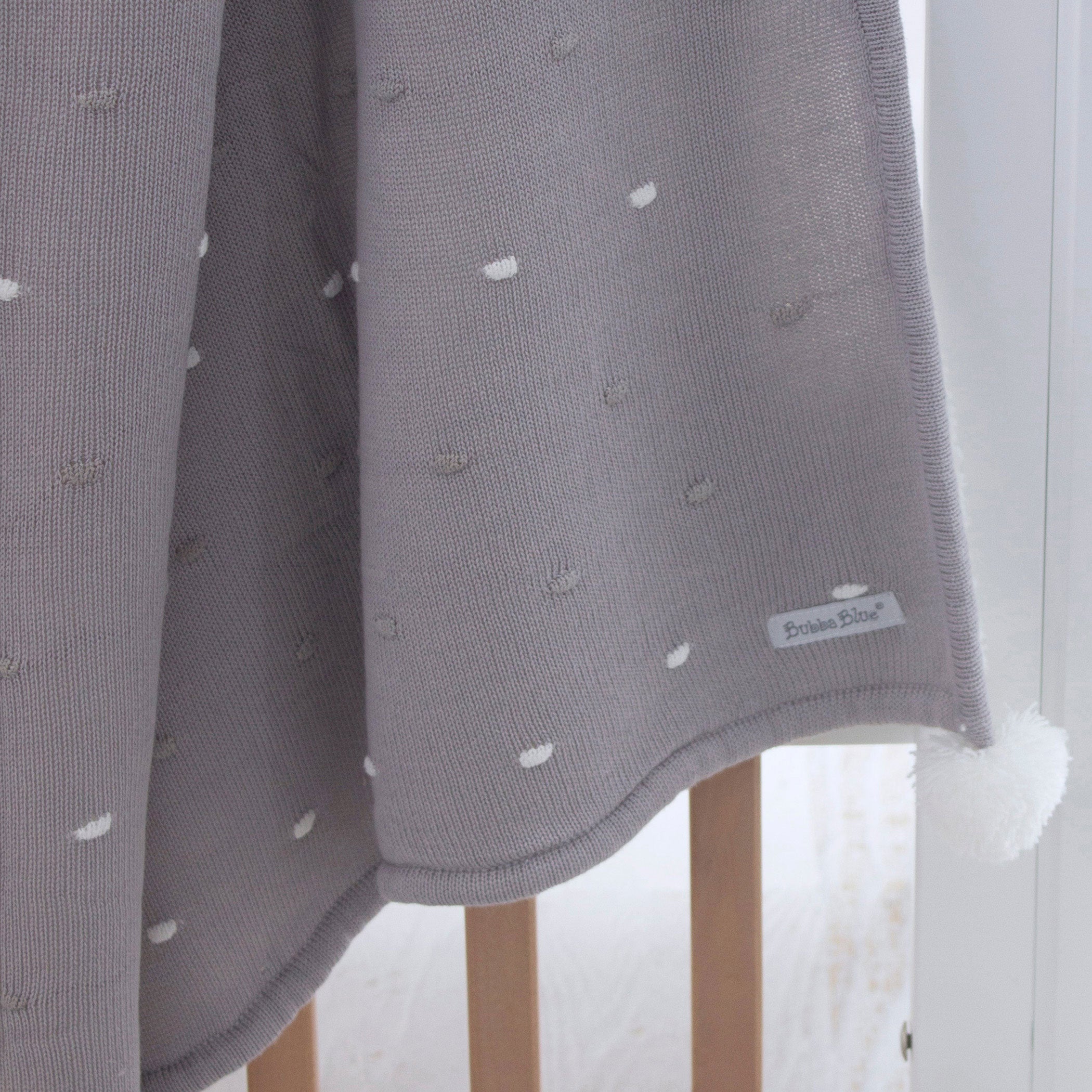 Confetti Cot Knit Blanket - Grey