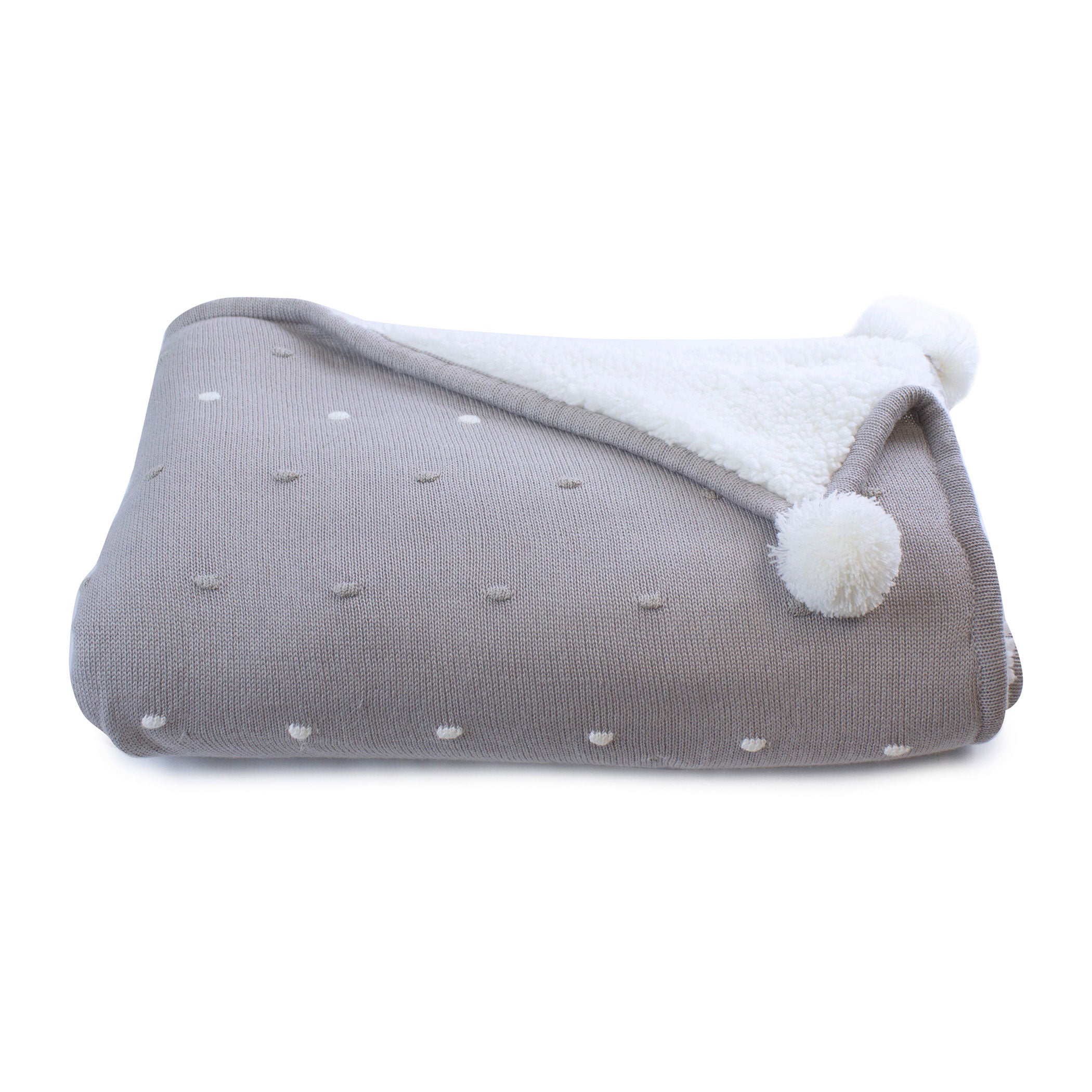 Confetti Cot Knit Blanket - Grey