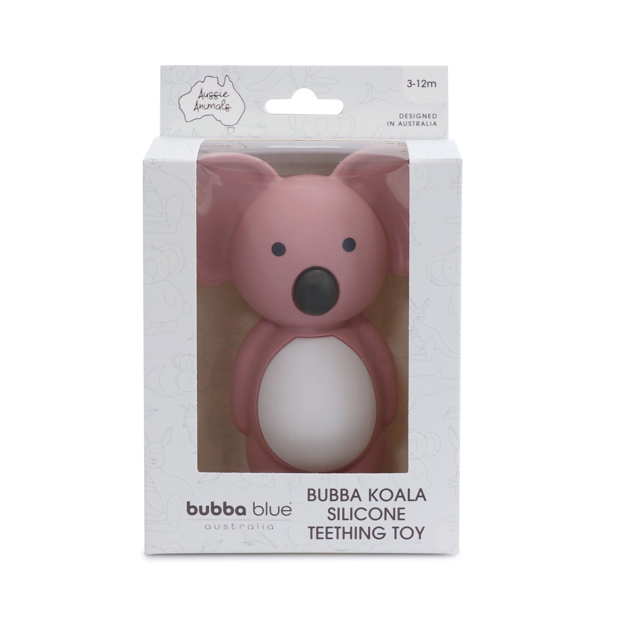 Aussie Animals Bubba Koala Silicone Teething Toy Berry