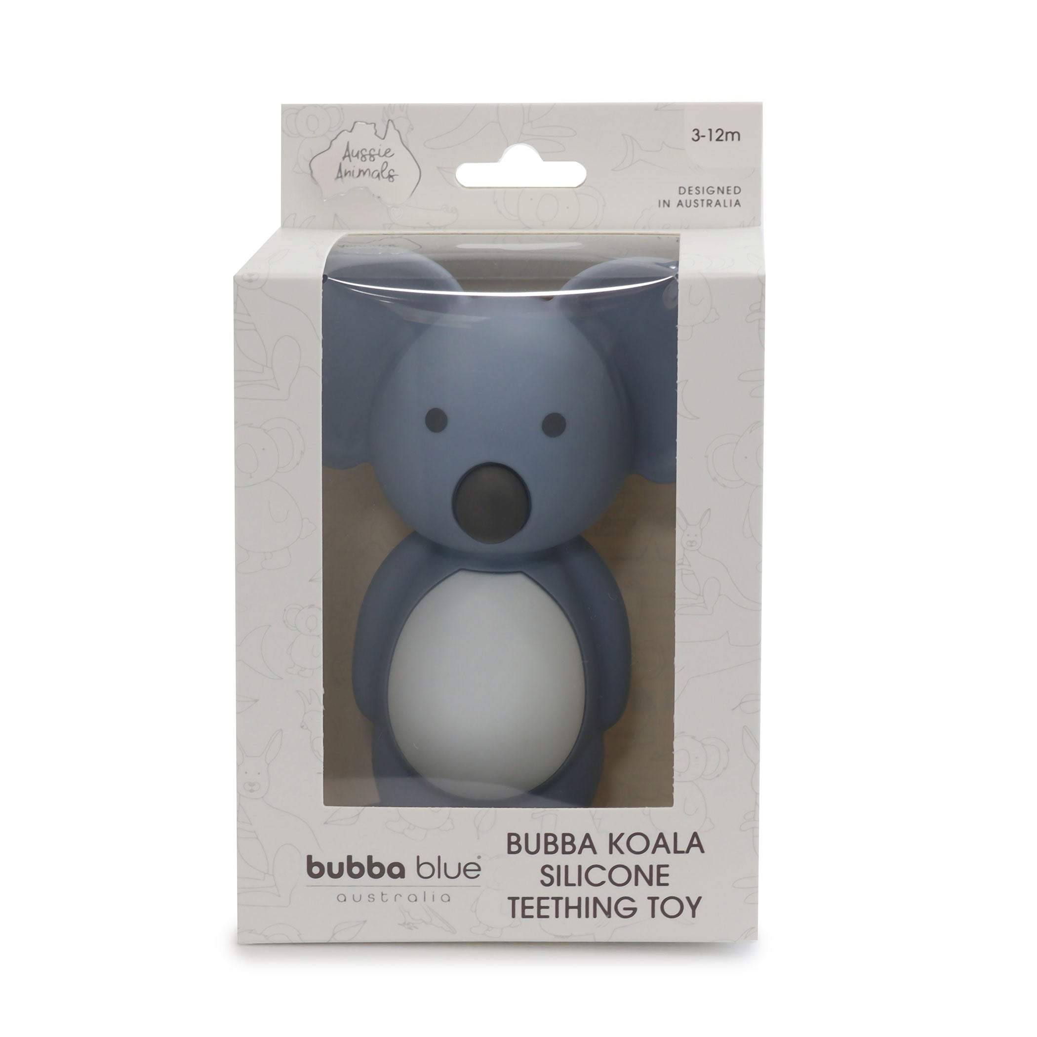 Aussie Animals Bubba Koala Silicone Teething Toy Steel Blue