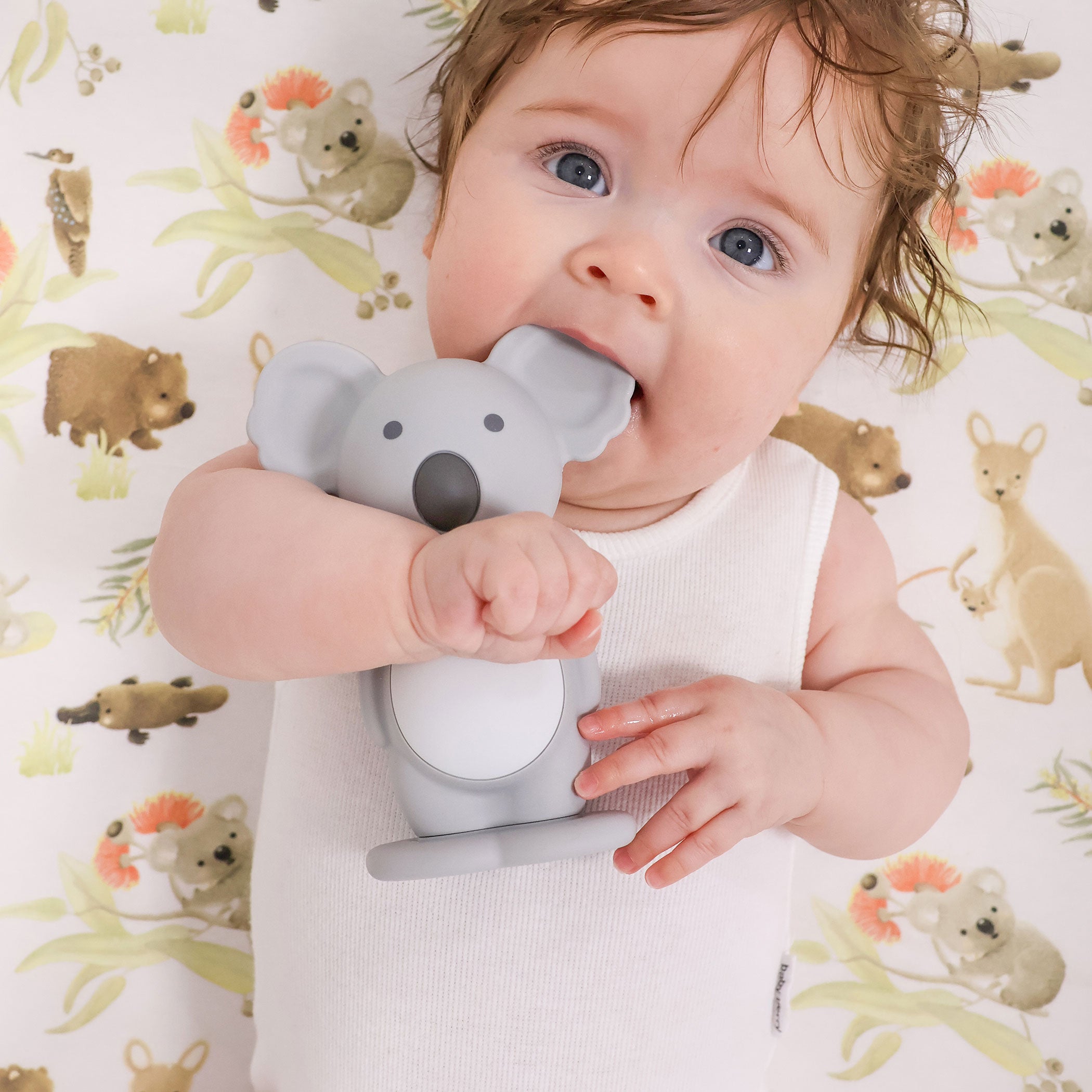 Aussie Animals Bubba Koala Silicone Teething Toy Grey