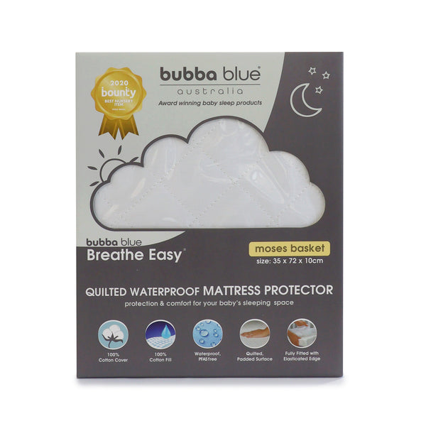 Breathe Easy® Moses Basket Waterproof Quilted Mattress Protector