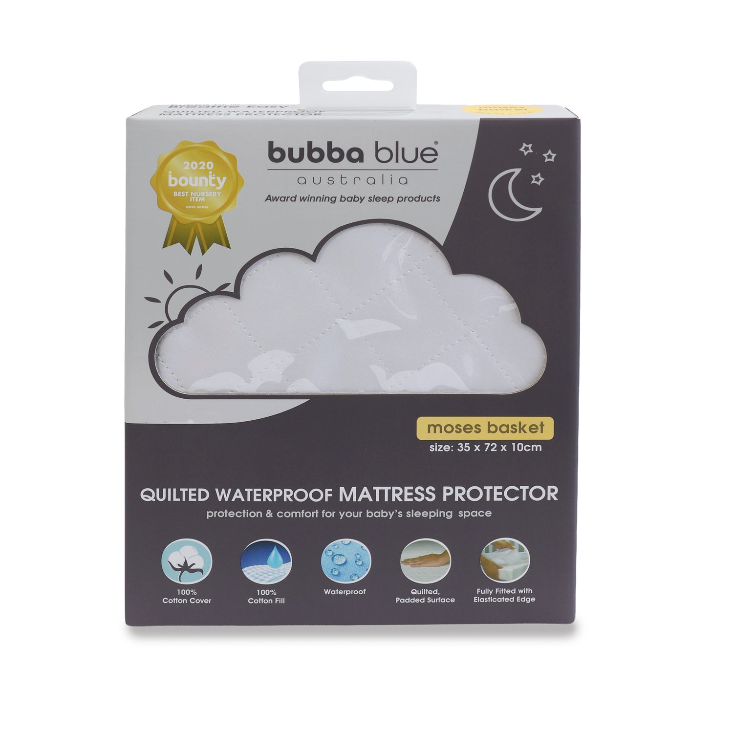 Moses Basket Waterproof Quilted Mattress Protector