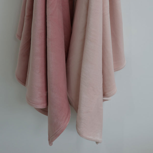 Nordic 2PK Stretchy Velour Cuddle Blankets - Berry/Rose