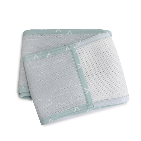 Nordic Breathe Easy® Air+ Cot Liner Dusty Sky/Mint