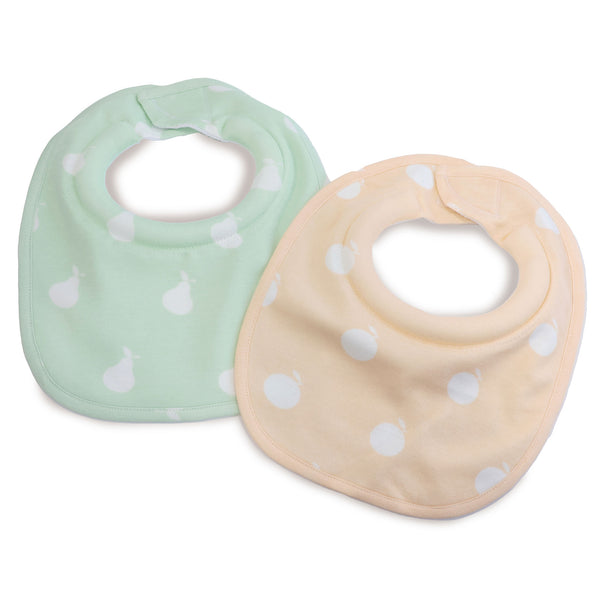 Nordic Sorbet 2pk Dribble Bibs Orange/Pear