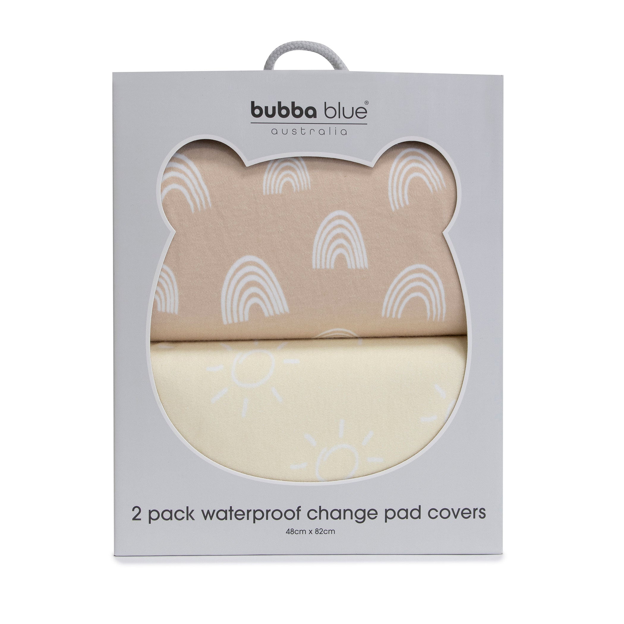 Nordic 2pk Waterproof Change Pad Covers Vanilla/Latte