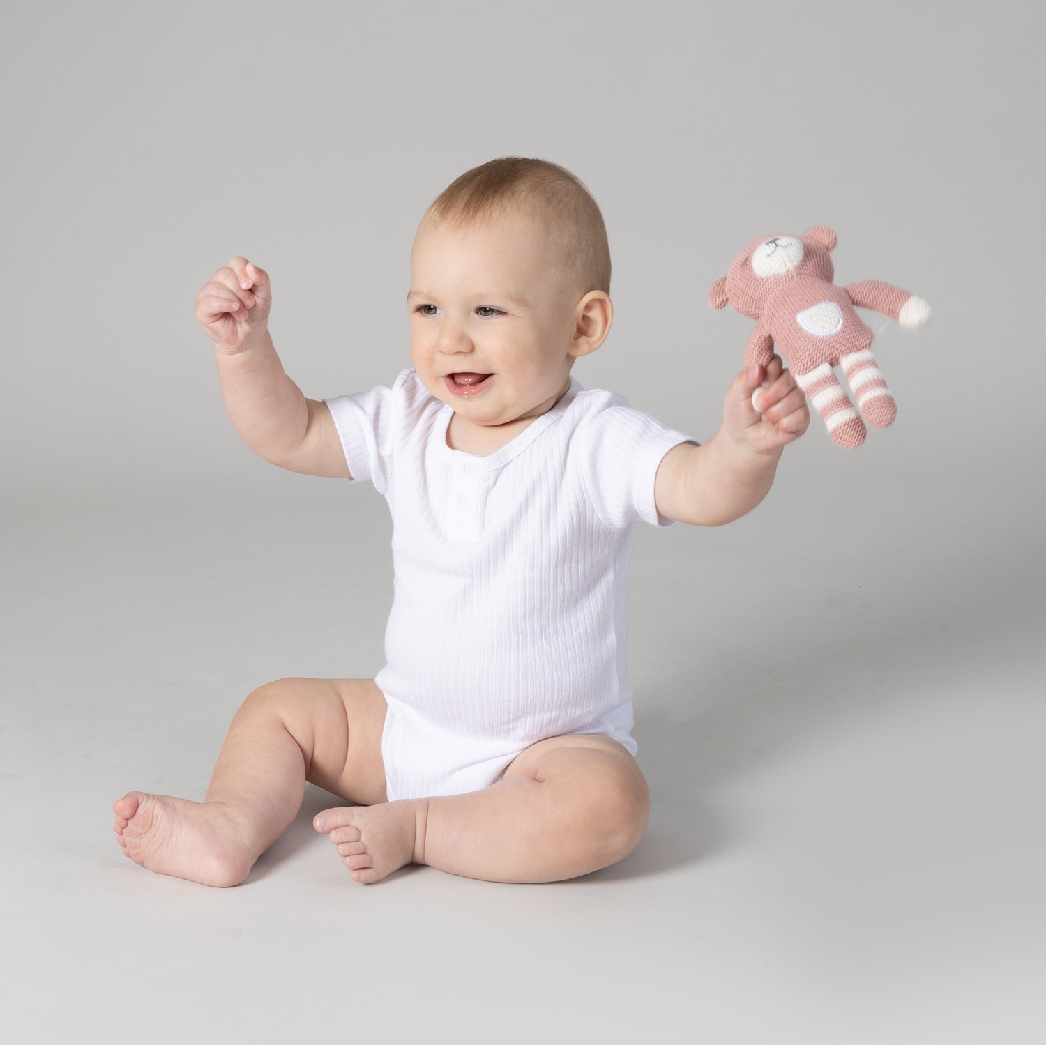 Nordic Baby Knit Rattle Berry