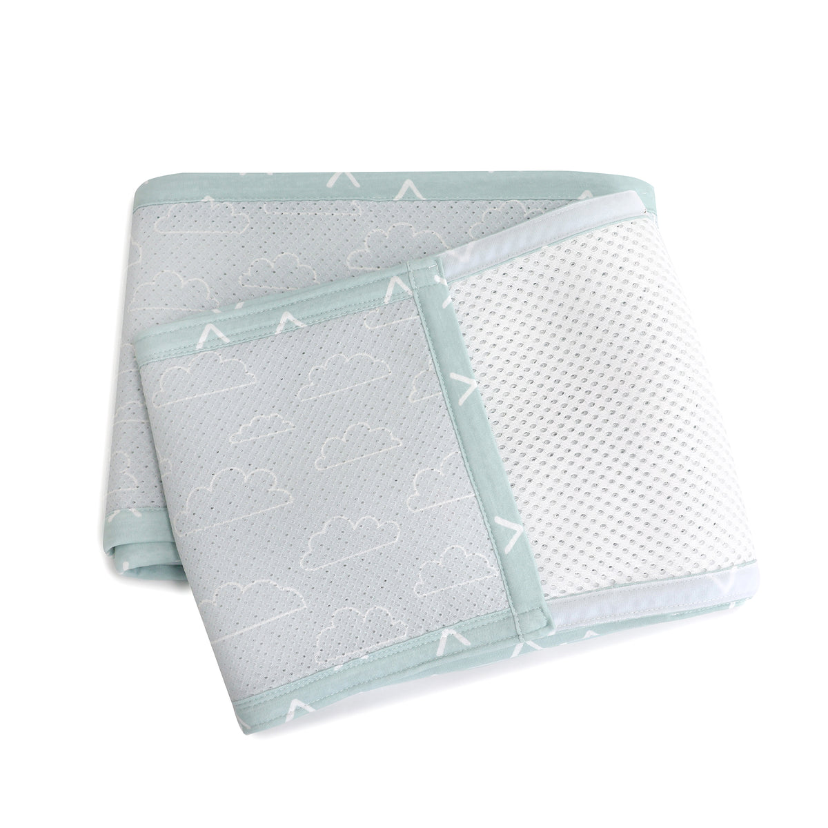 Nordic Air+ Cot Liner Dusty Sky/Mint - Bubba Blue Australia
