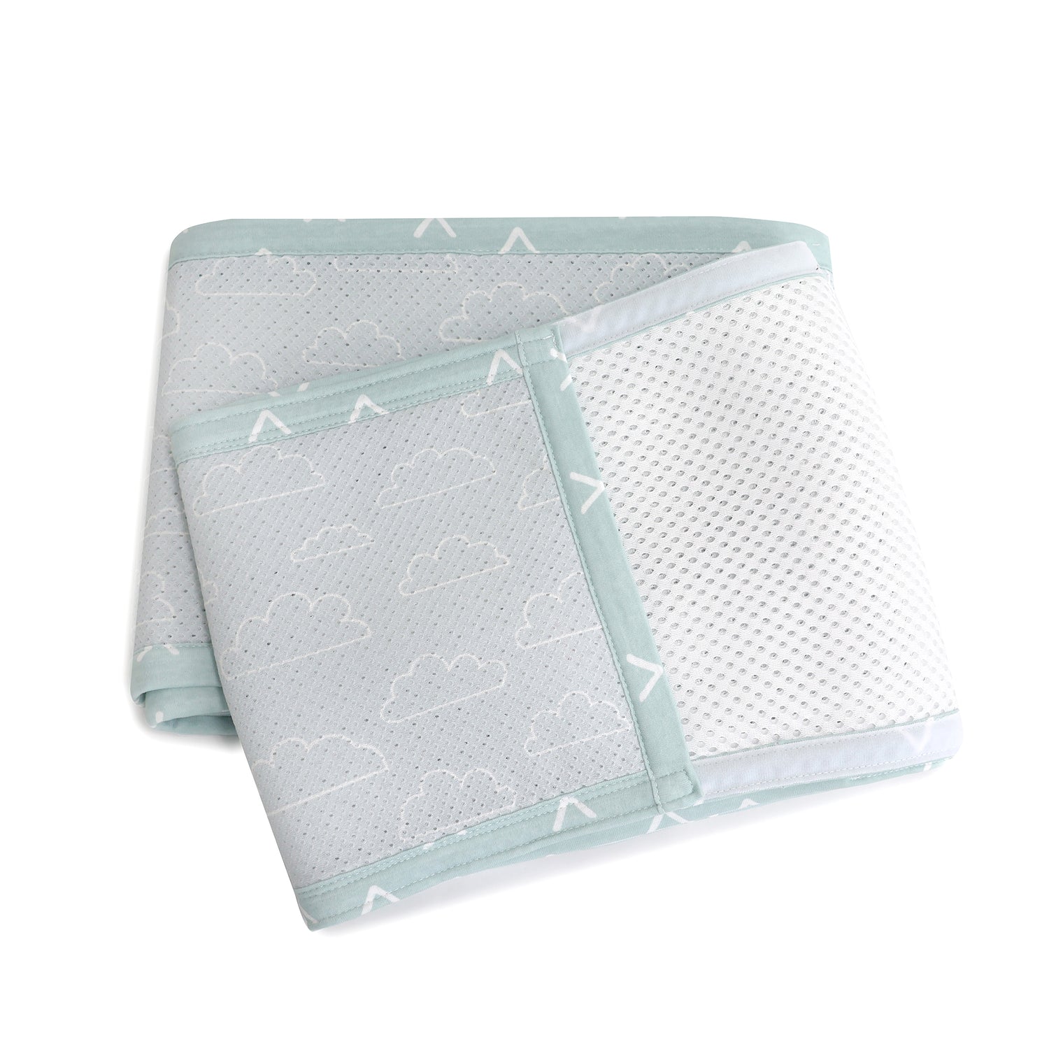 Nordic Air+ Cot Liner Dusty Sky/Mint - Bubba Blue Australia
