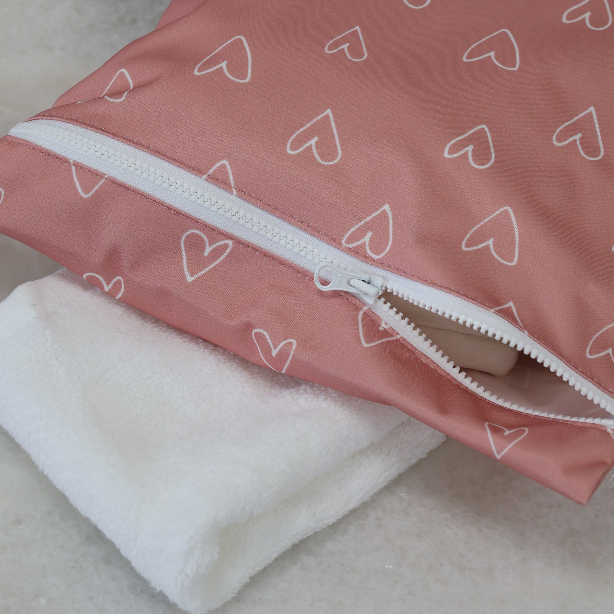 2x Nordic Wet Bag Bundle - Berry Hearts & Sand Rainbow