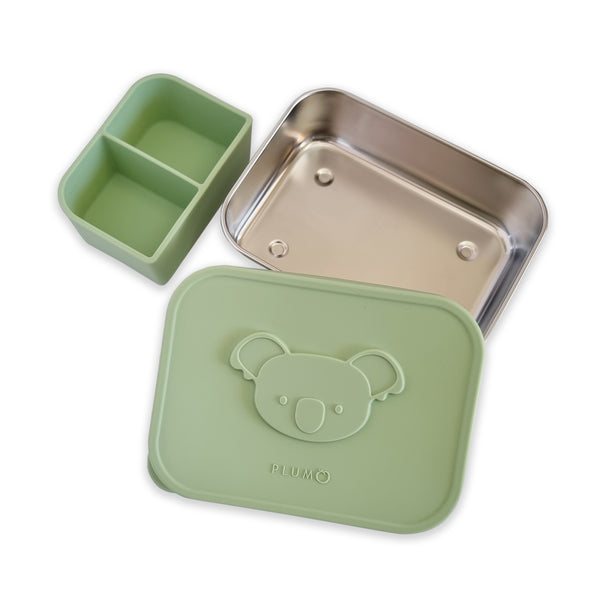 PLUM Stainless-steel Bento Snack Box - Olive