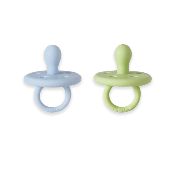 PLUM 2PK Sorbet Silicone Soothers - Kiwi/Blueberry