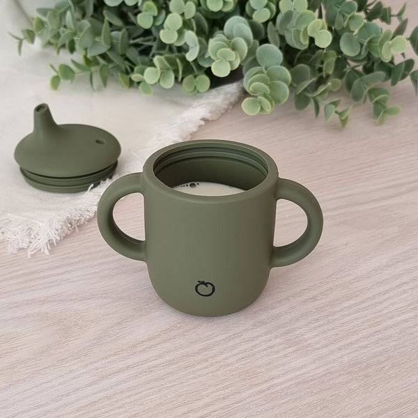 Plum Silicone Sippy Cup - Pesto