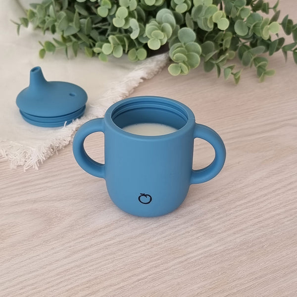 Plum Silicone Sippy Cup - Teal