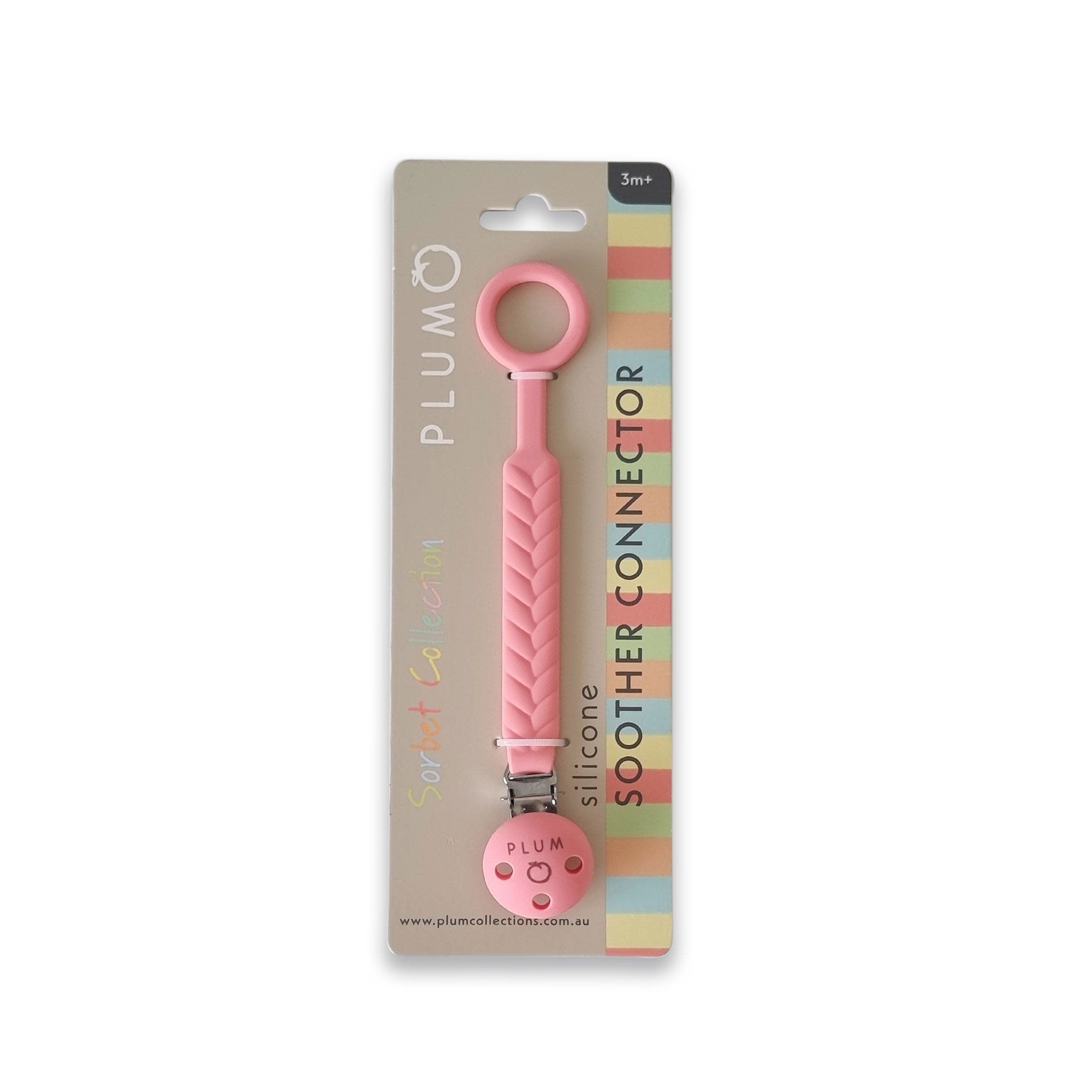 PLUM Sorbet Silicone Soother Connector - Watermelon