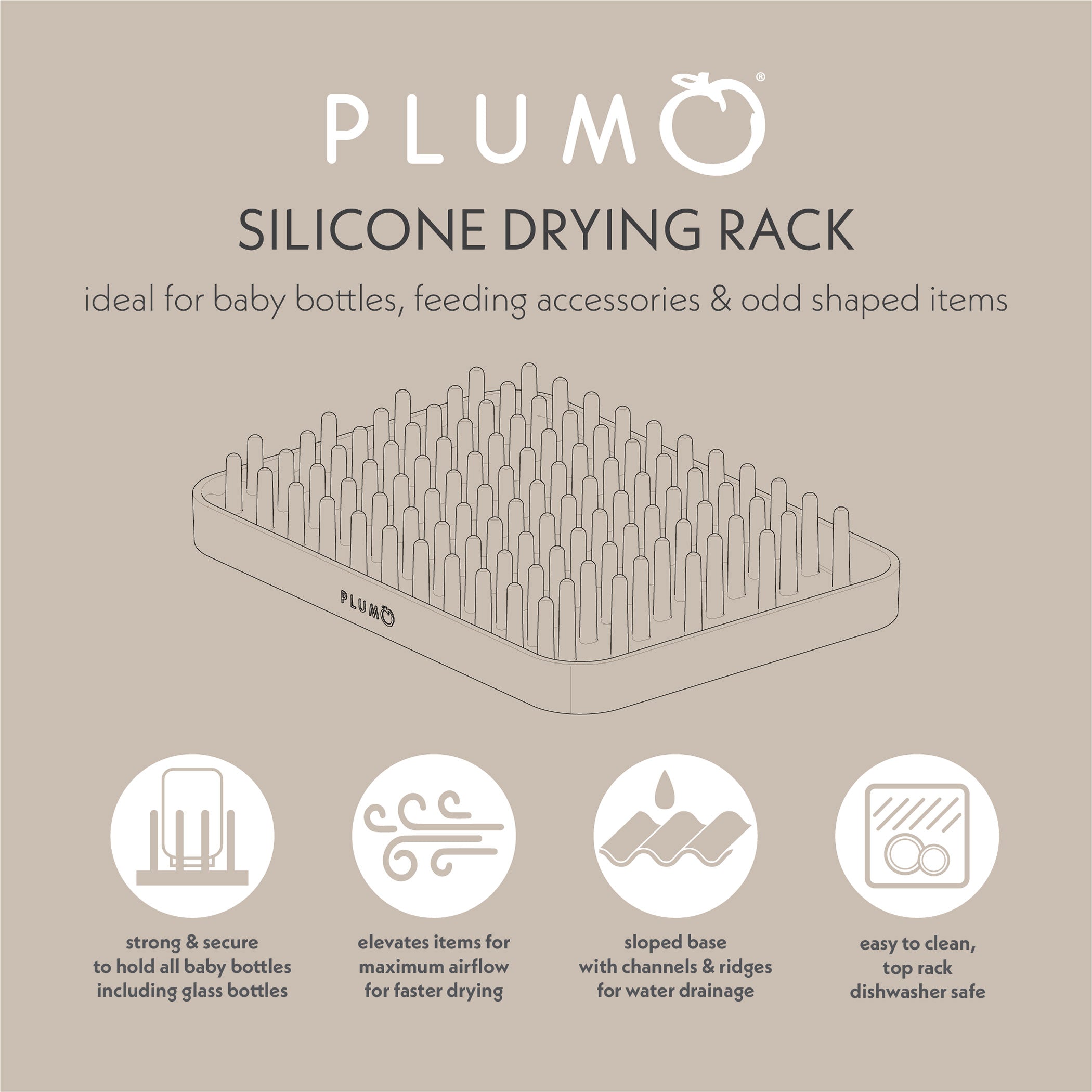 PLUM Silicone Drying Rack - Sand