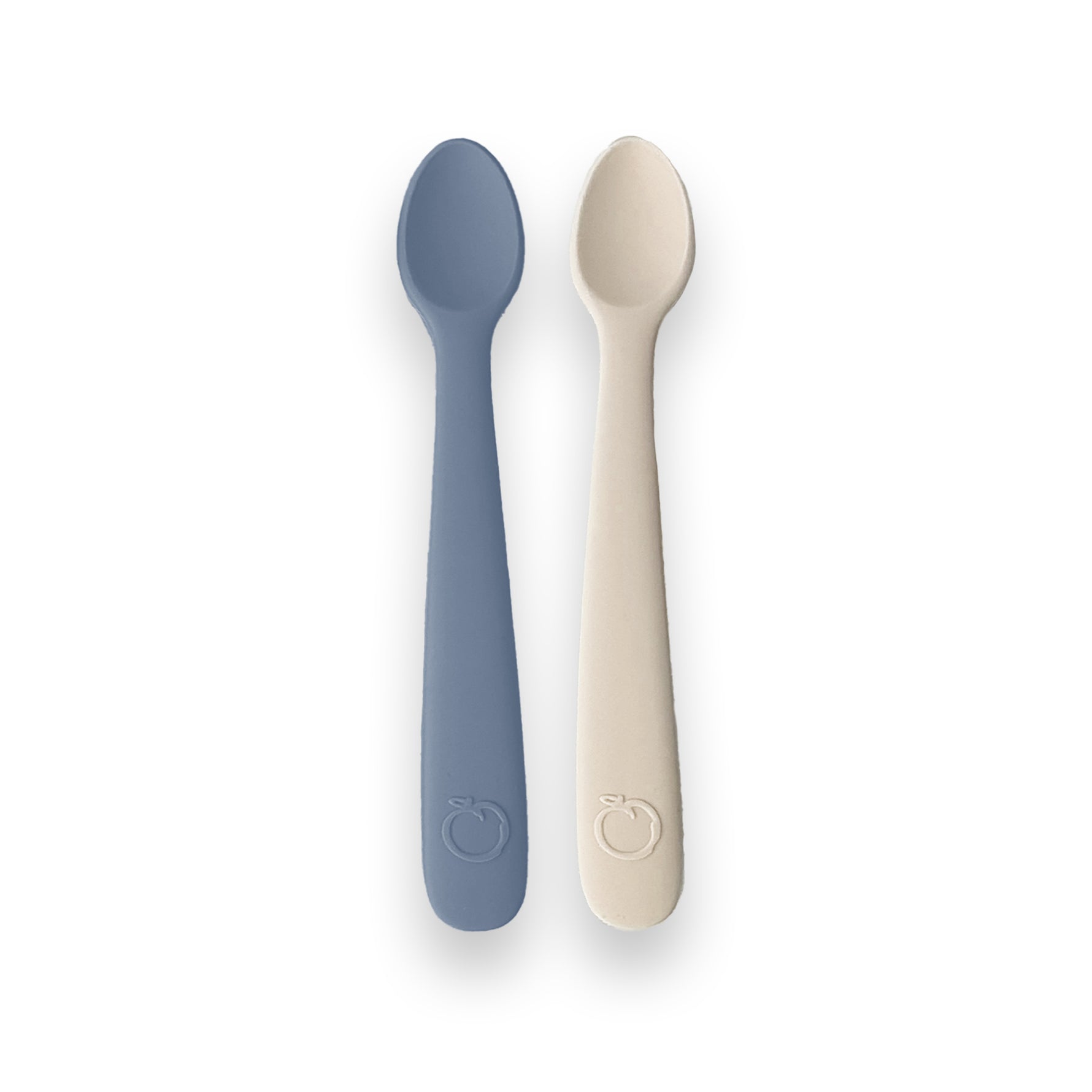 PLUM 2 Pack First Feeding Spoons - Steel Blue & Sand - Bubba Blue Australia
