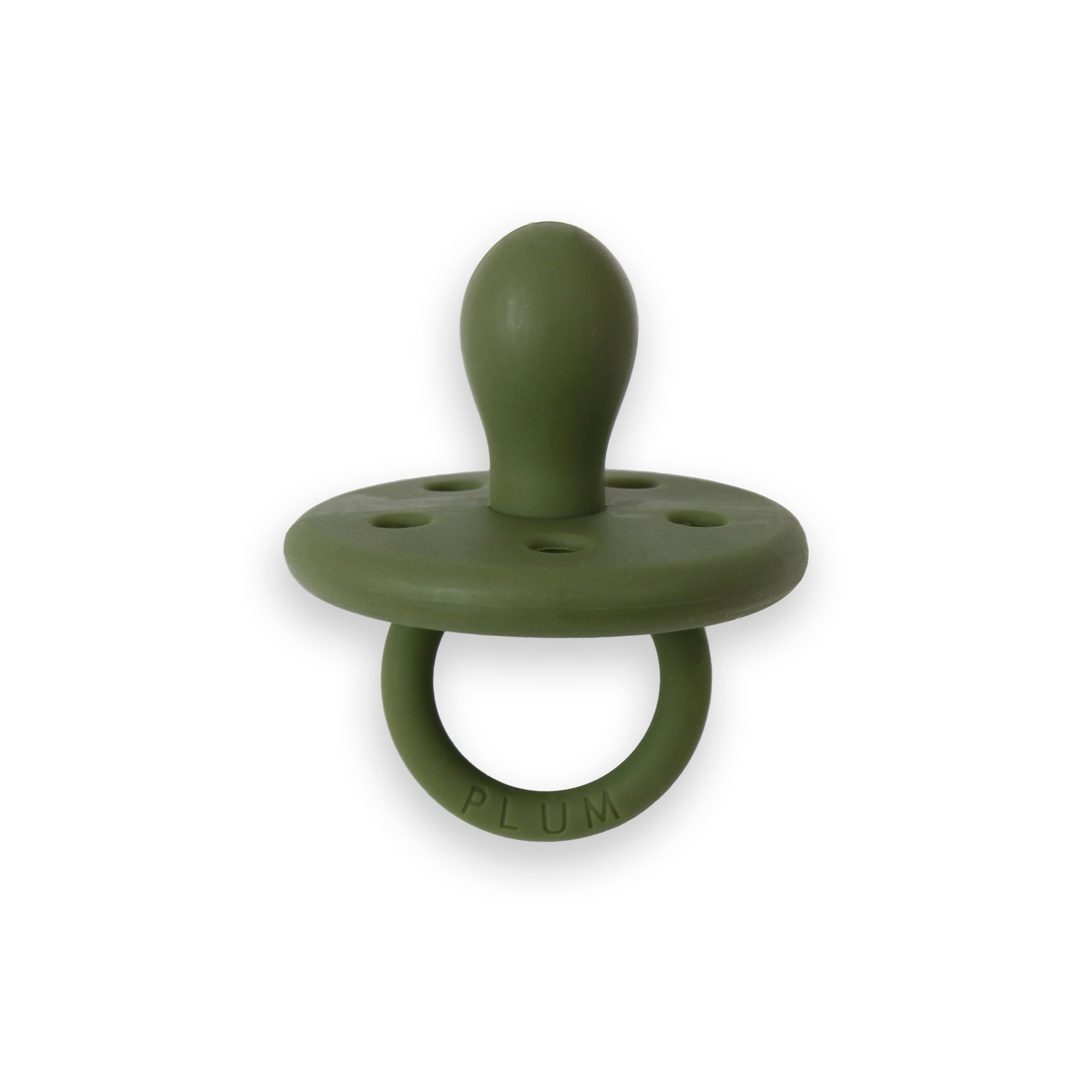 PLUM Silicone Soothers & Connector Bundle - Olive (0-6M)