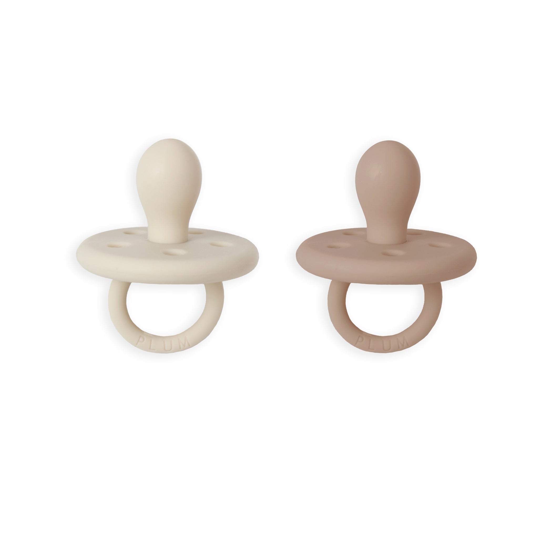 2PK Silicone Soothers - Sand & Nutmeg (0-6M)