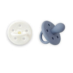 2PK Silicone Soothers - Steel Blue & Snow (0-6M) - Bubba Blue Australia
