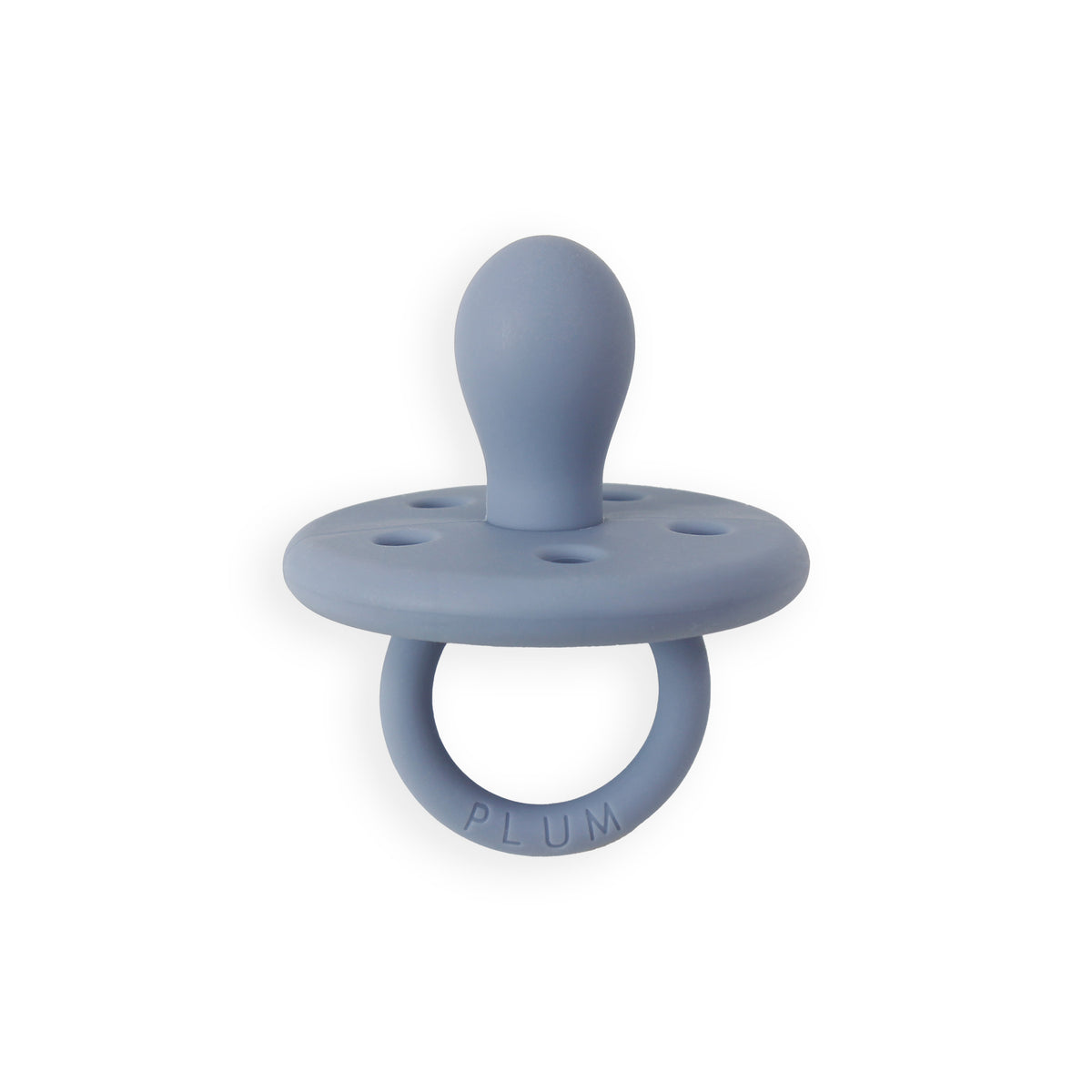 2PK Silicone Soothers - Steel Blue & Snow (0-6M) - Bubba Blue Australia