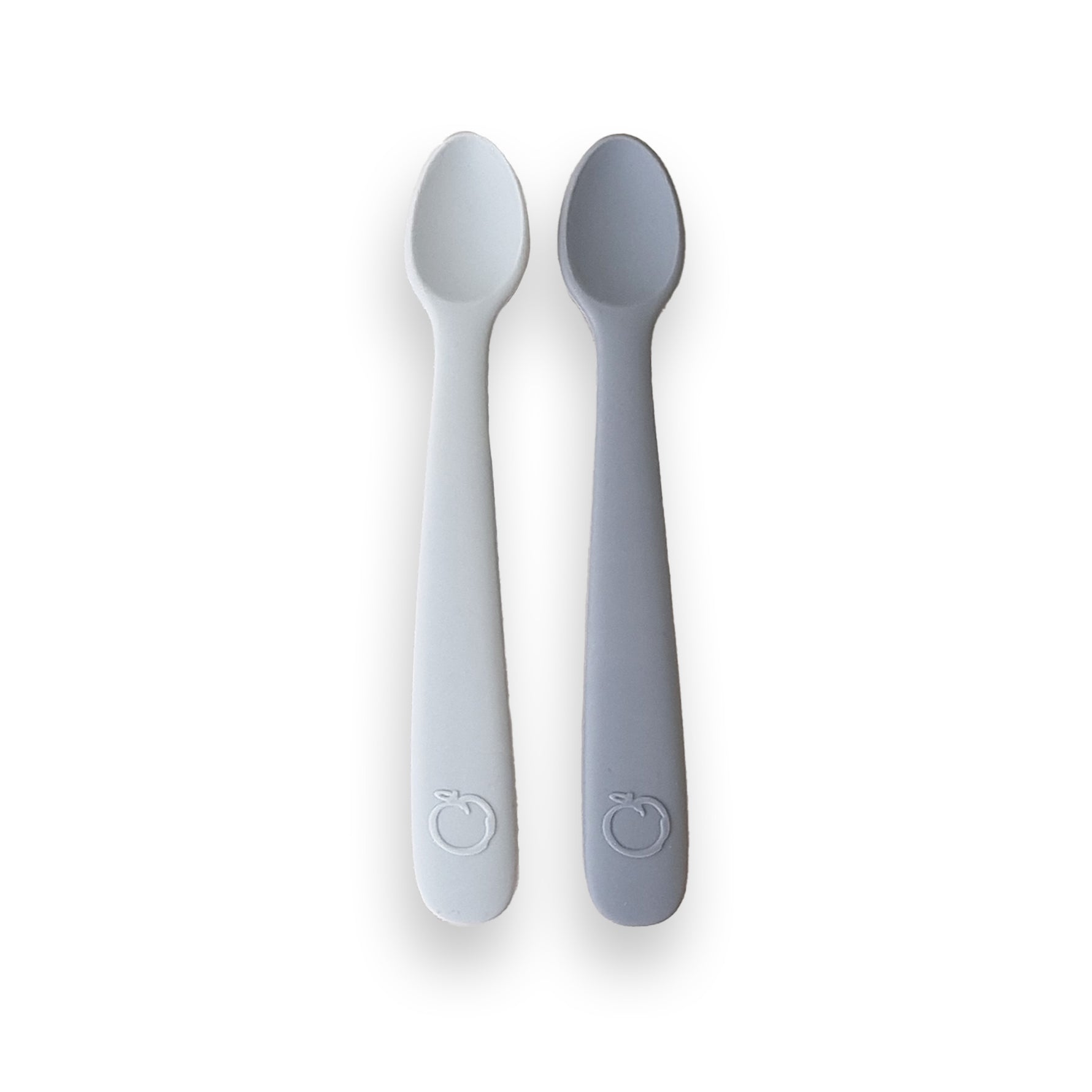 PLUM 2 Pack First Feeding Spoons - Ash & Grey - Bubba Blue Australia