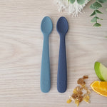 PLUM 2 Pack First Feeding Spoons - Denim & Teal - Bubba Blue Australia
