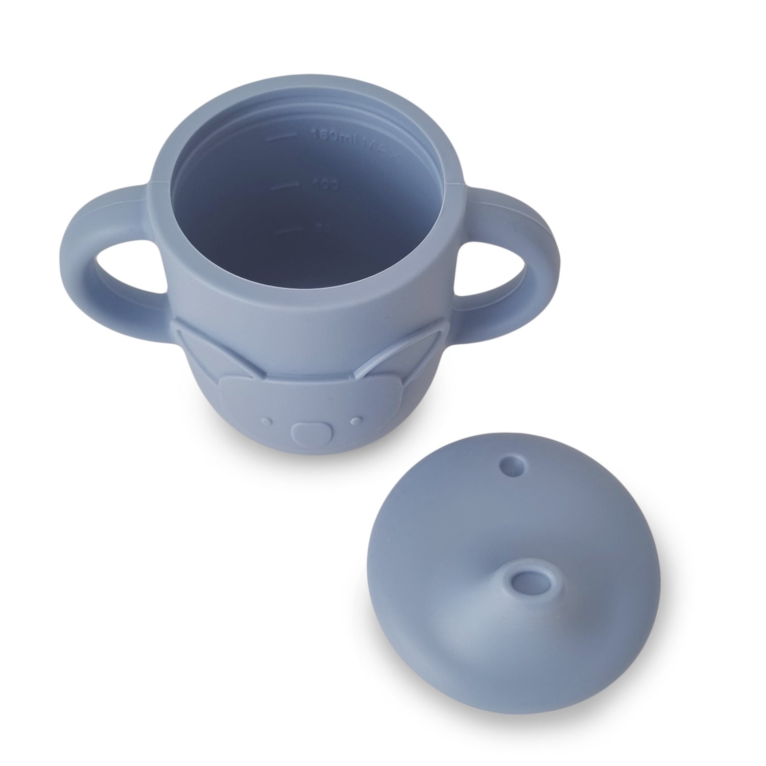 Plum Silicone Koala Sippy Cup - Steel Blue