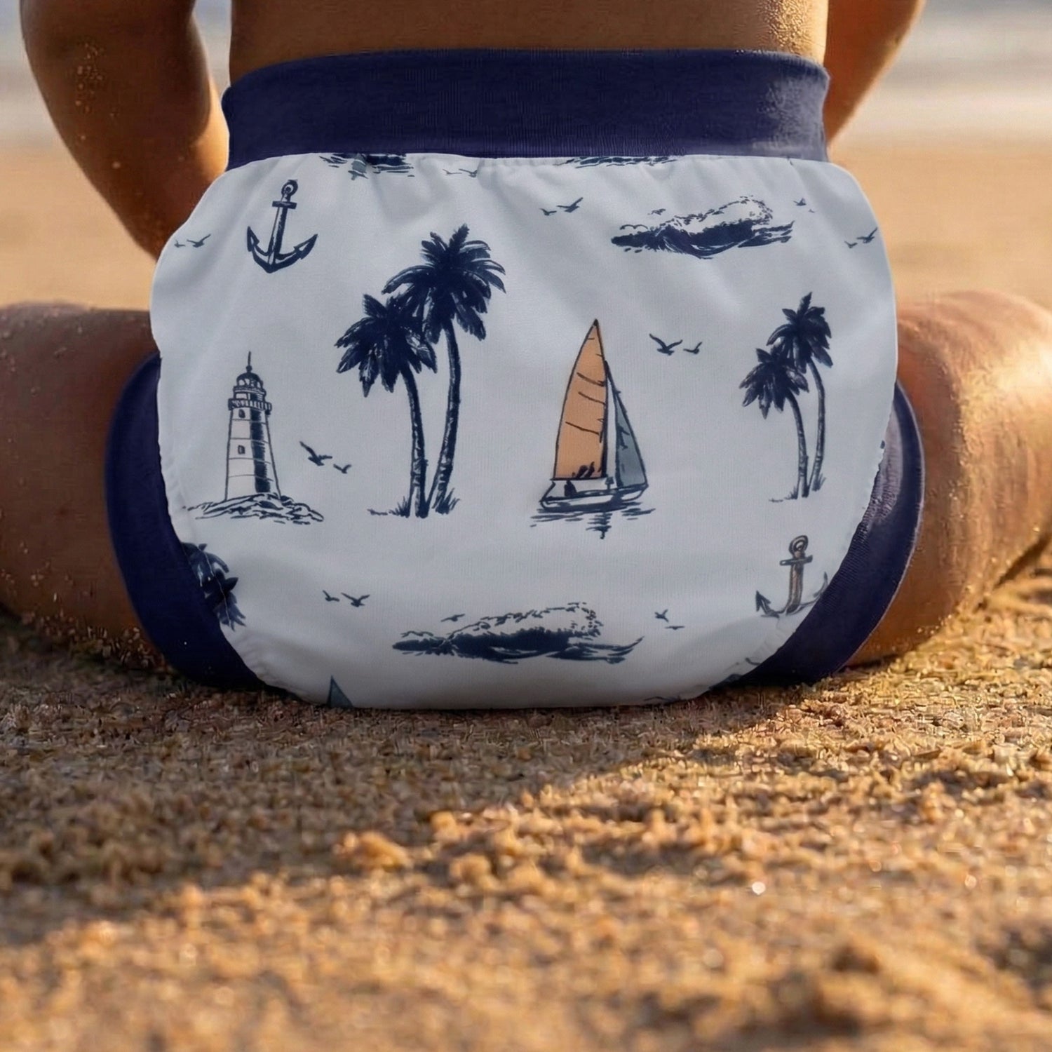 PLUM Swim Nappy - Malibu(Navy) - Bubba Blue Australia
