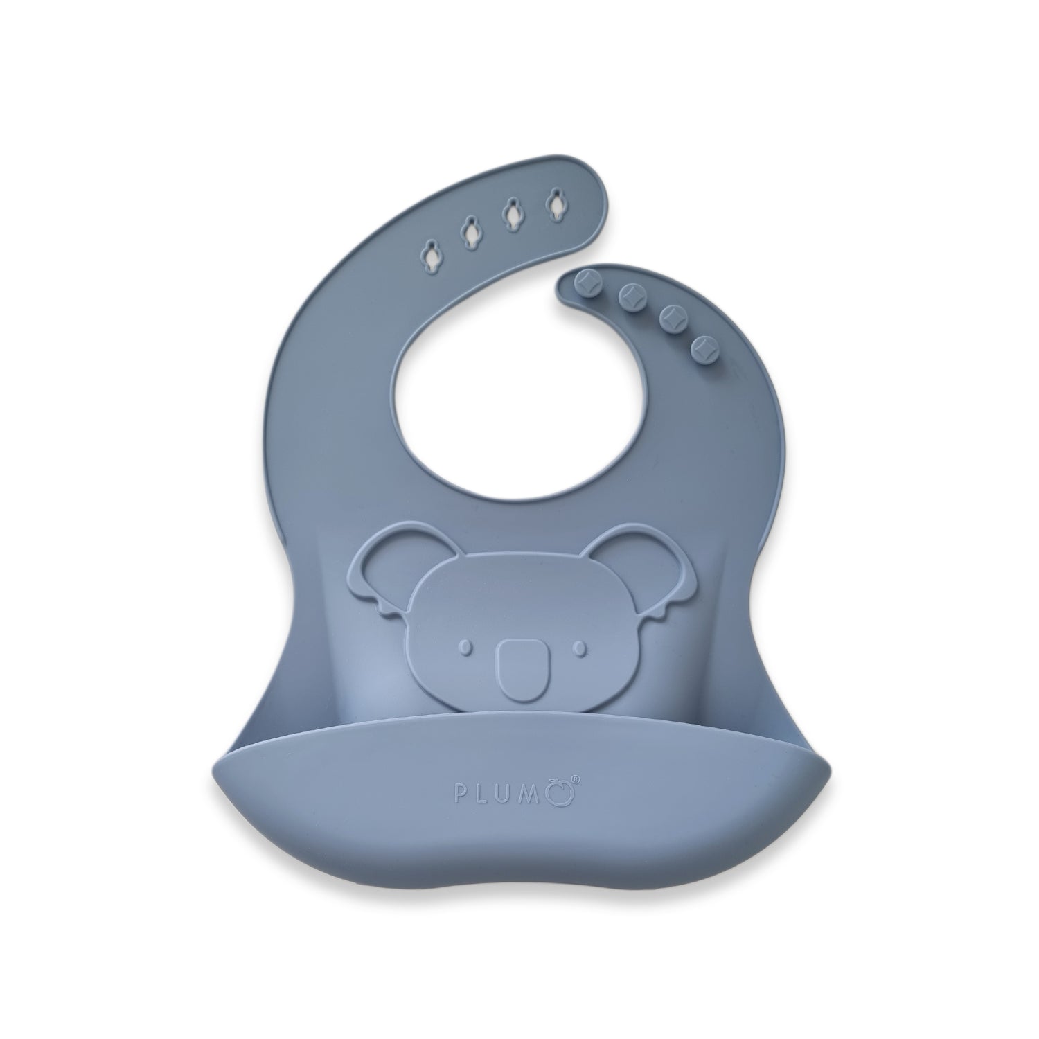 PLUM Silicone Koala Bib - Steel Blue