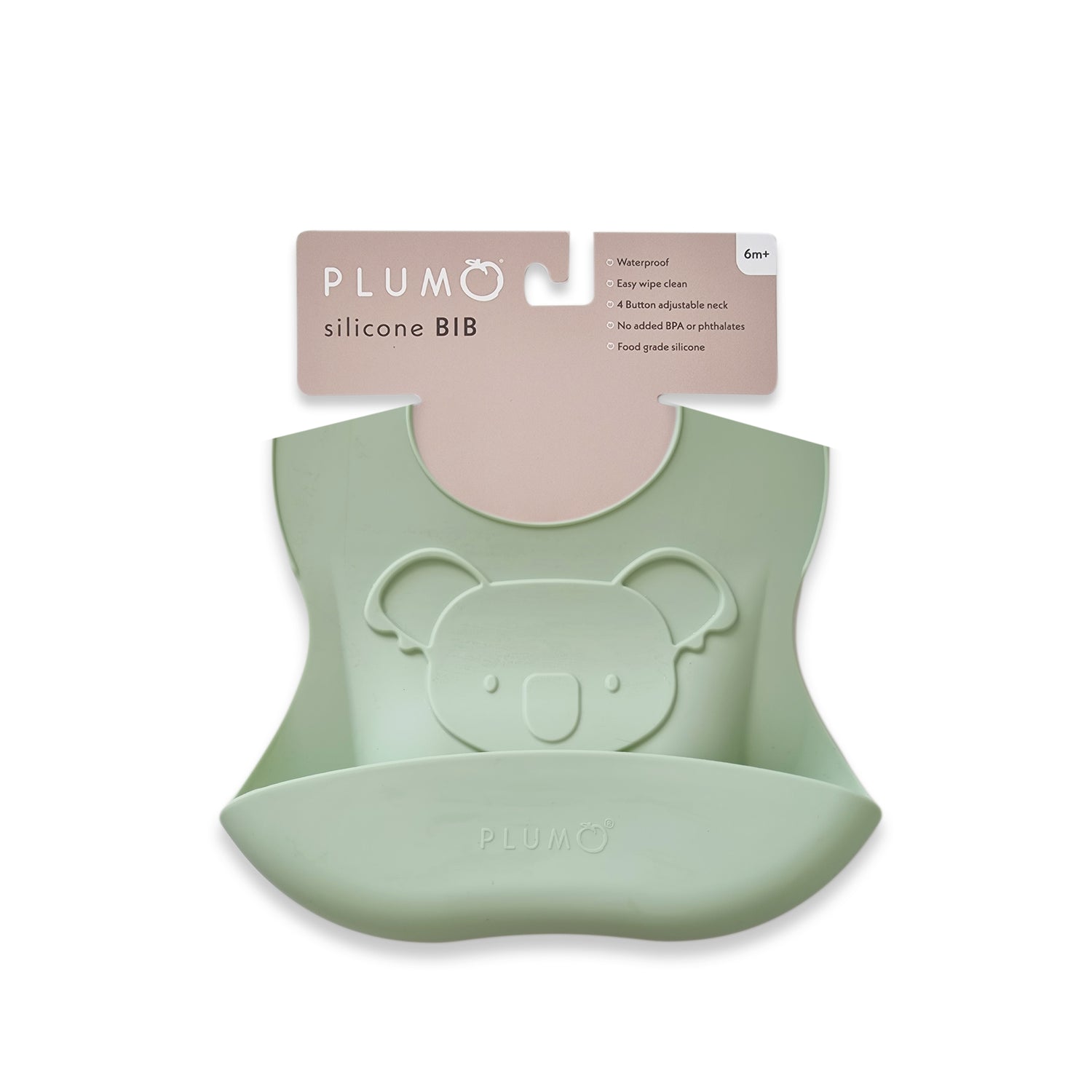 PLUM Silicone Koala Bib - Olive