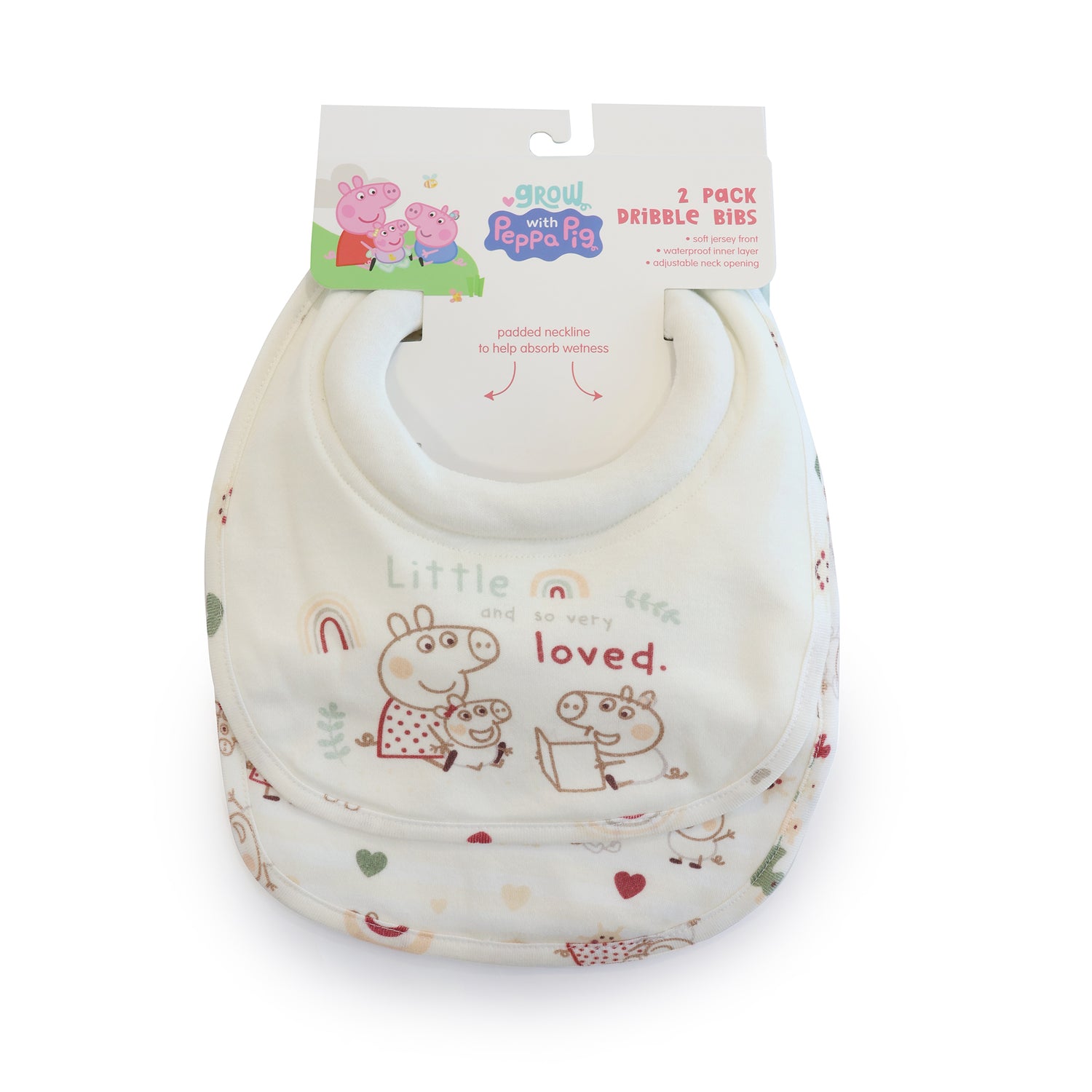 Peppa Pig 2pk Dribble Bibs