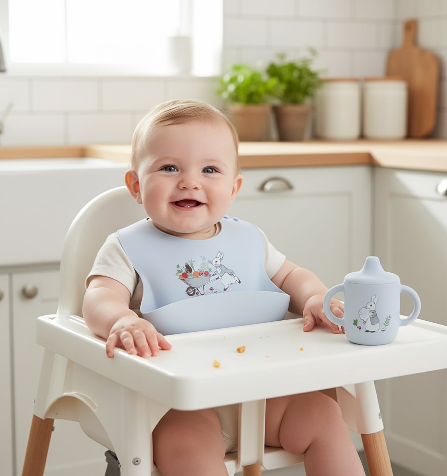 Peter Rabbit Silicone Sippy Cup - Blue