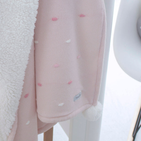 Confetti Cot Knit Blanket - Pink