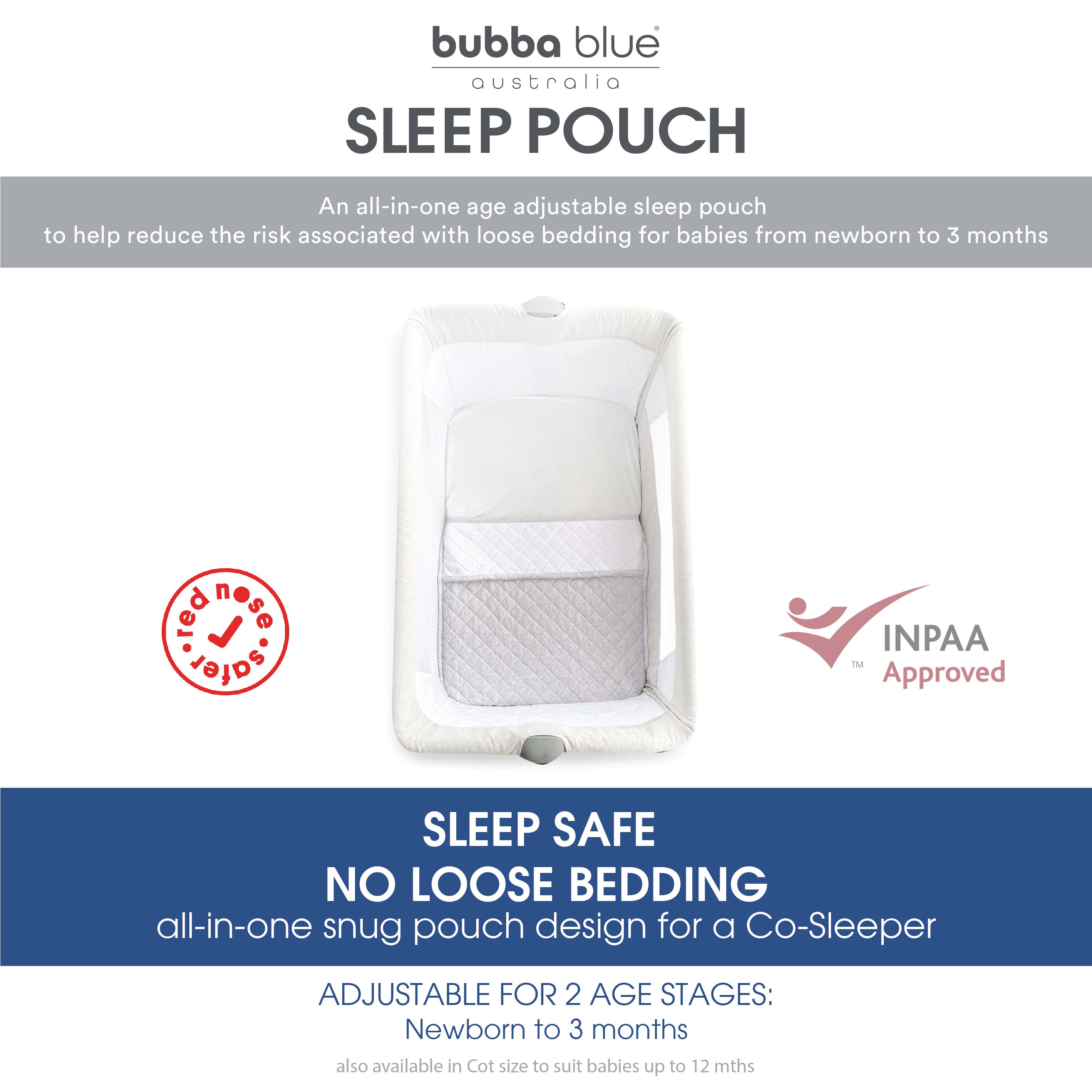 2.5 TOG Sleep Pouch - Co Sleeper/Bedside Sleeper