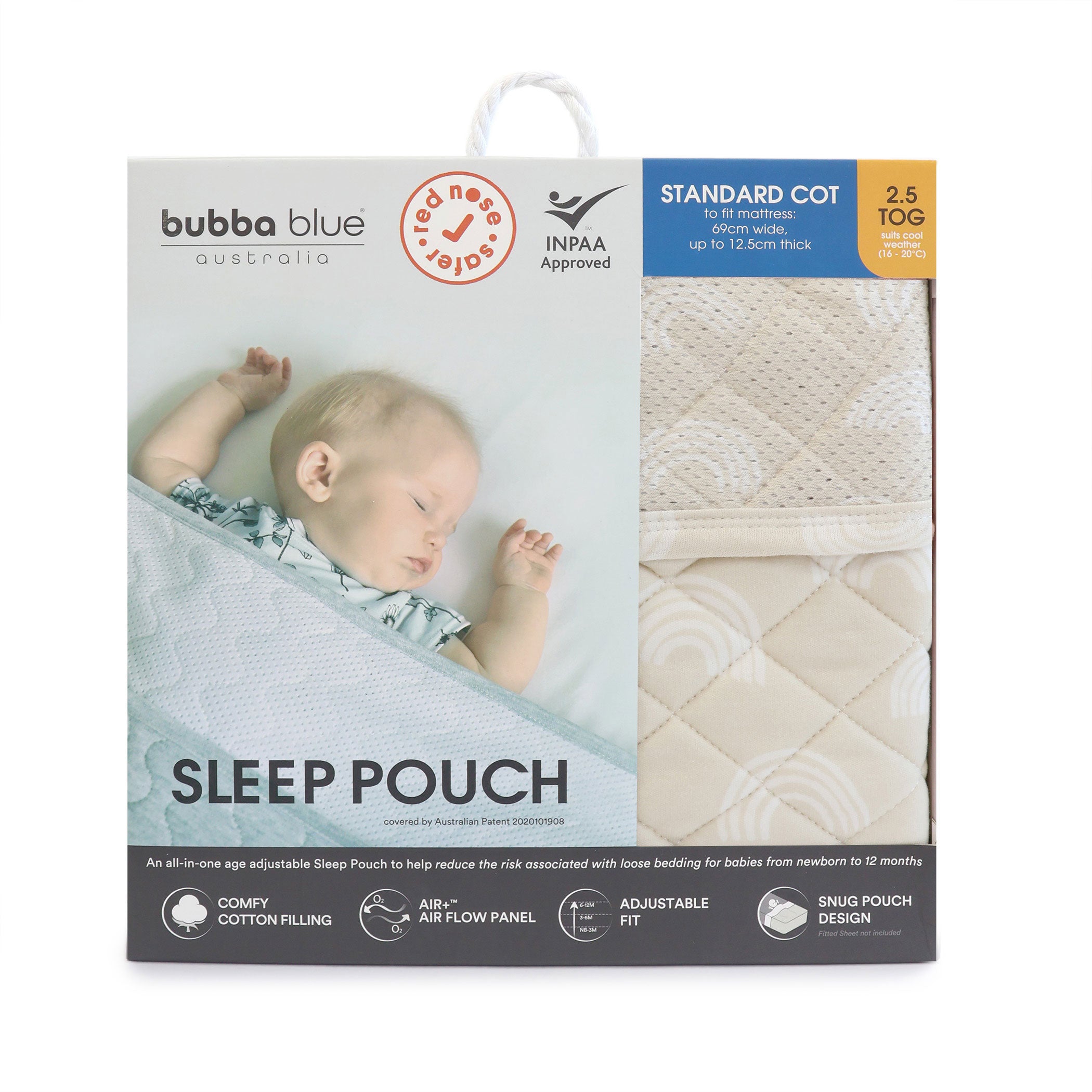 Nordic 2.5 TOG Sleep Pouch Standard Cot - Sand