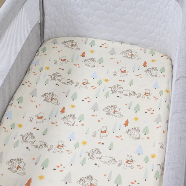 Disney Winnie the Pooh Jersey Co Sleeper/Bedside Sleeper Fitted Sheet