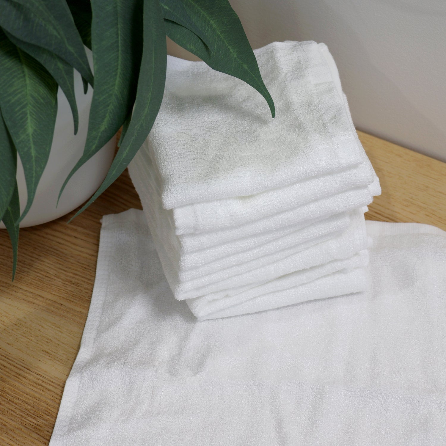 Bamboo White 10pk Wash Cloths