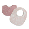 Nordic 2pk Dribble Bibs Dusty Berry/Rose