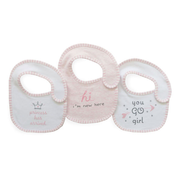 Bilbi 3pk Bibs Newborn Slogan