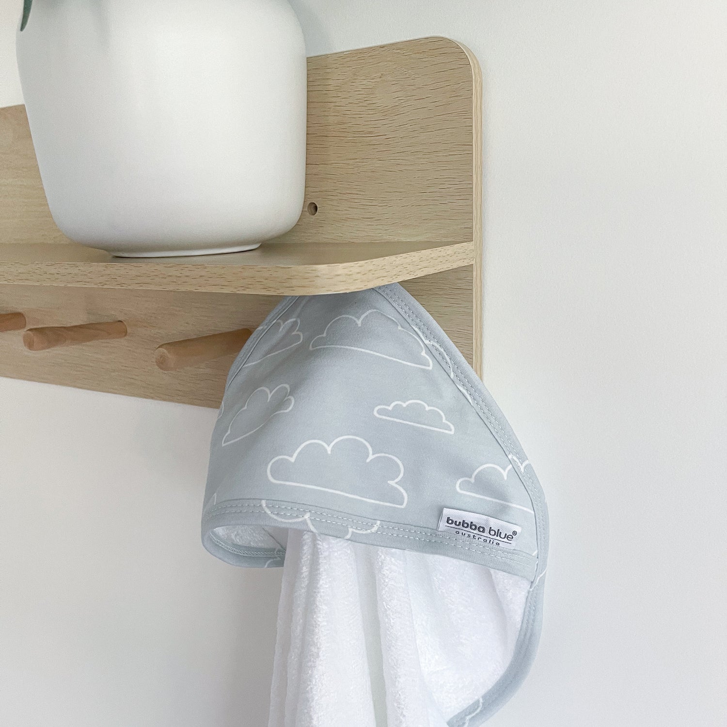 Nordic Hooded Towel Dusty Sky