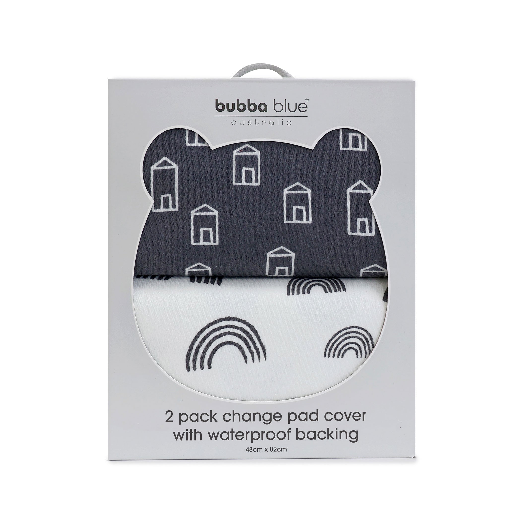 Nordic 2pk Waterproof Change Pad Covers Charcoal/White