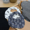 Nordic 2pk Dribble Bibs Charcoal/White