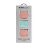 Nordic 3pk Wash Cloths Coral/Tiffany