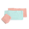 Nordic 3pk Wash Cloths Coral/Tiffany