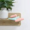 Nordic 3pk Wash Cloths Coral/Tiffany