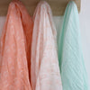 Nordic 3pk Muslin Wraps Coral/Tiffany