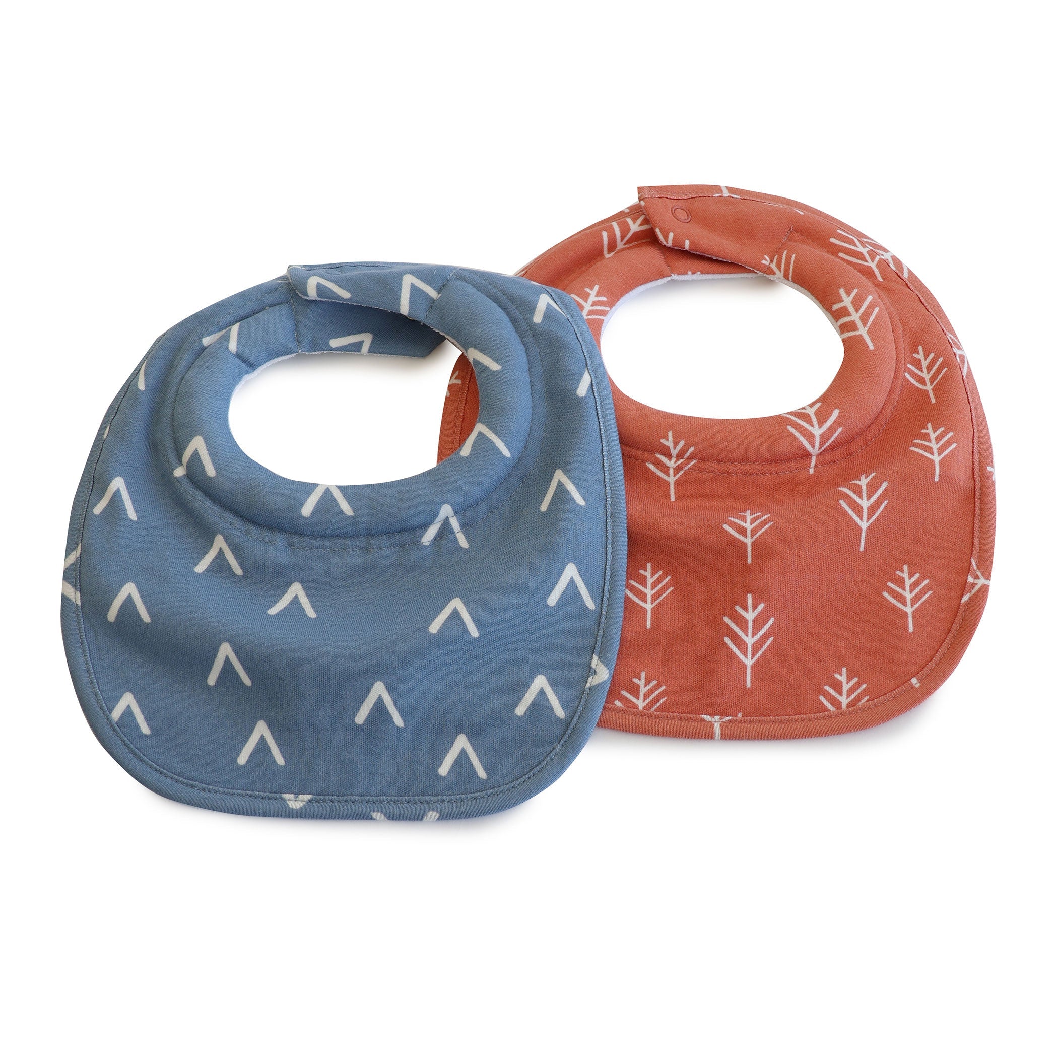 Nordic 2pk Dribble Bibs Denim/Clay