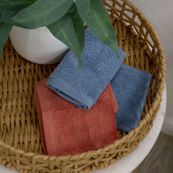 Nordic 3pk Wash Cloths Denim/Clay